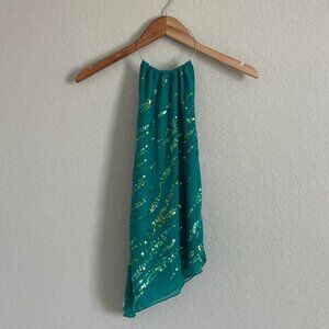 Sequin Mesh Asymmetrical Disco Party Clubbing Top